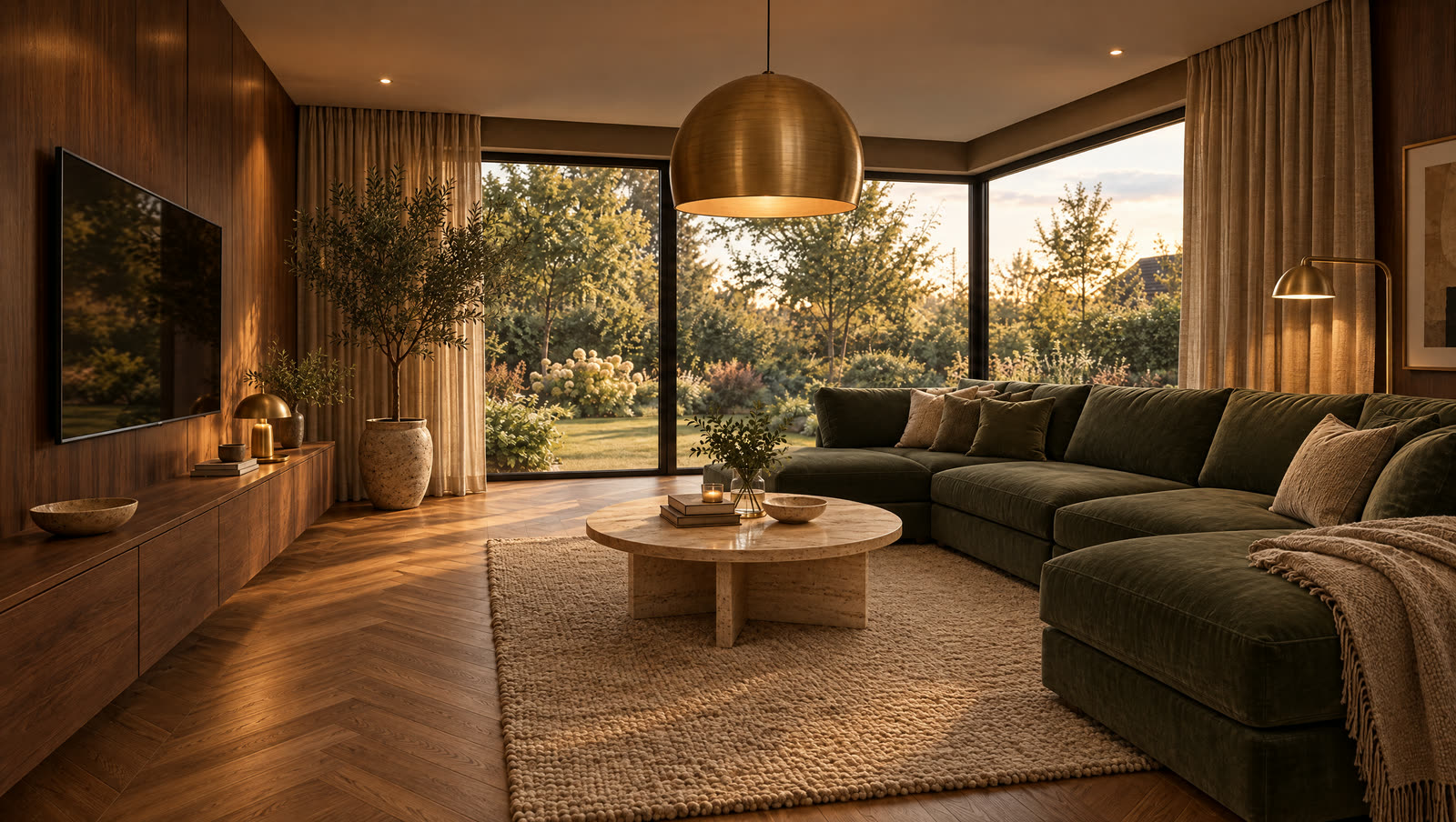 Salon w stylu hotelowym